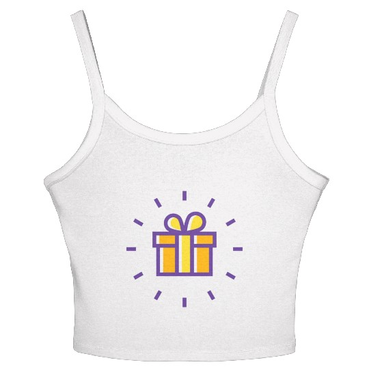 AA line icon of a gift box typically features a si Women's Spaghetti Strap Tank Top