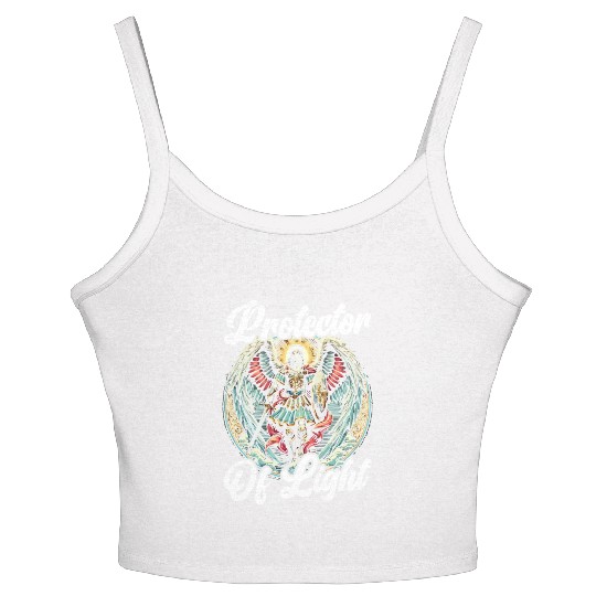 Archangel Michael Catholic Christianity Angel Women's Spaghetti Strap Tank Top