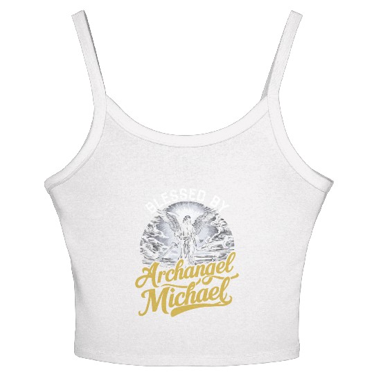 Archangel Michael Catholic Christianity Angel Women's Spaghetti Strap Tank Top