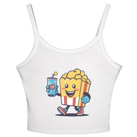 Popcorn and Soda: Moments of Joy Women's Spaghetti Strap Tank Top
