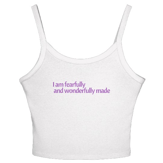 I am fearfully and wonderfully made affirmation Women's Spaghetti Strap Tank Top