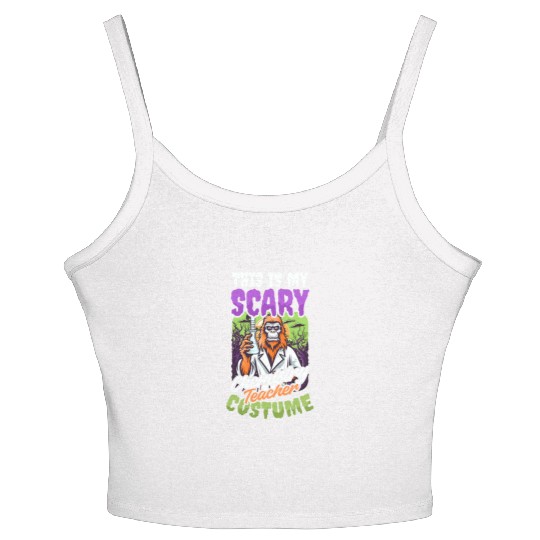 Halloween Chemistry Teacher Scary Teacher Costume Women's Spaghetti Strap Tank Top