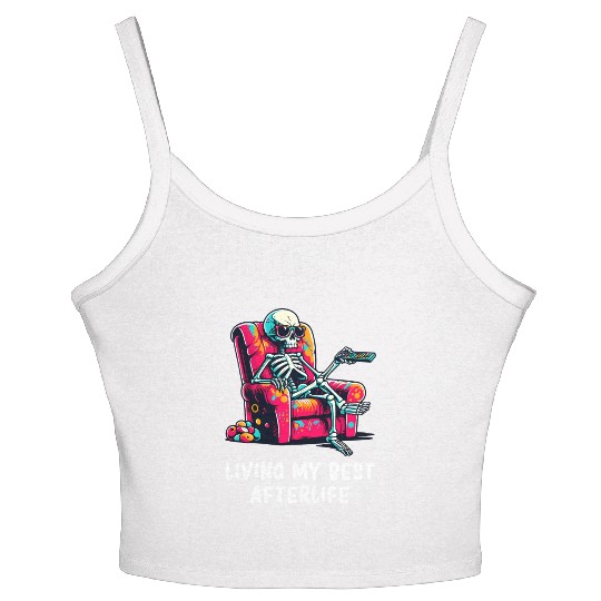 Skeleton - Skeleton Humor - Skeleton Dark Humor Women's Spaghetti Strap Tank Top