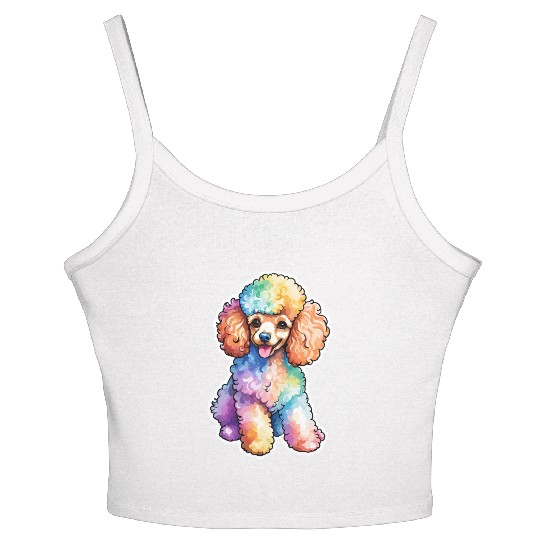 Poodle Watercolor Women's Spaghetti Strap Tank Top
