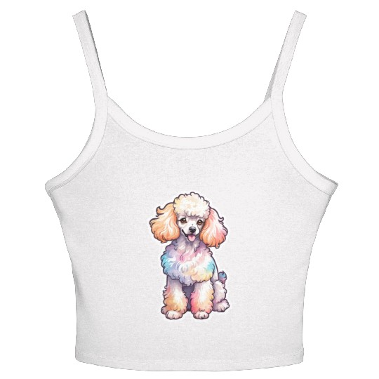 Poodle Watercolor Women's Spaghetti Strap Tank Top