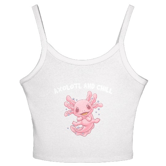 Chill Animal Meme Salamander Animal Pun Women's Spaghetti Strap Tank Top