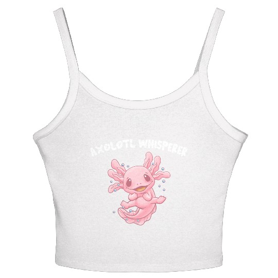 Axolotl Whisperer Salamander Animal Lover Amphibia Women's Spaghetti Strap Tank Top