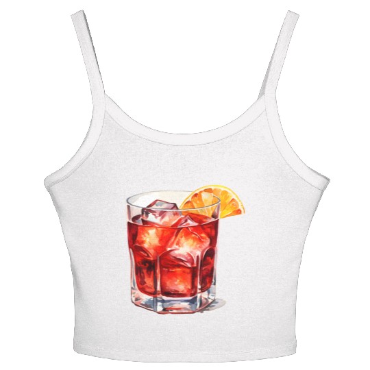 Red Cocktail Women's Spaghetti Strap Tank Top