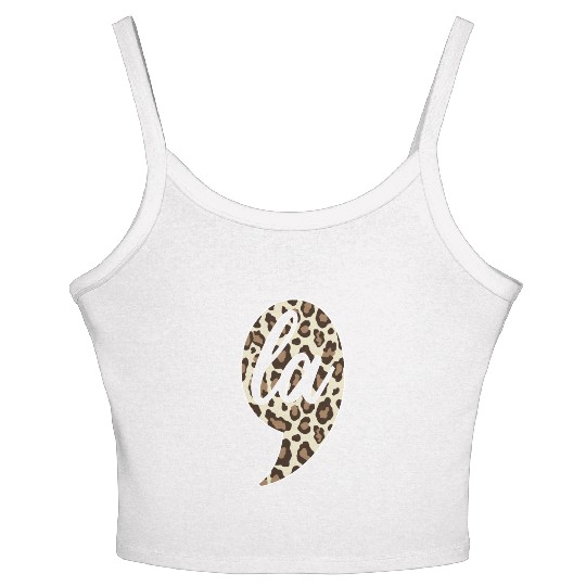 Comma La Leopard Print Kamala Harris Women's Spaghetti Strap Tank Top