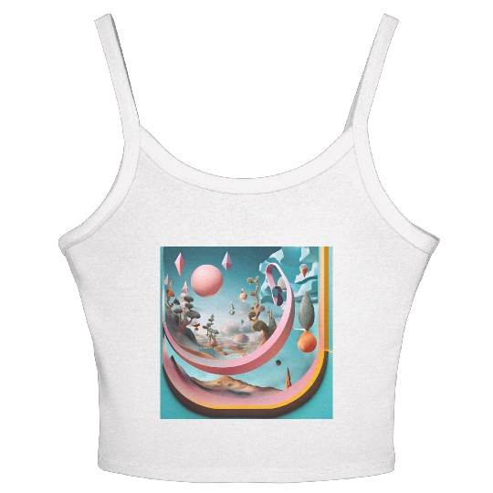 3D Surrealism Artwear Women's Spaghetti Strap Tank Top