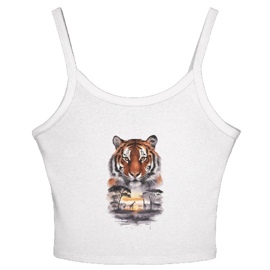 Tiger Paradise Jungle for a Tiger lovers Women's Spaghetti Strap Tank Top