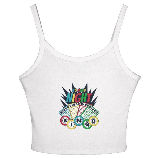 It's Bingo Night Caller Daubers Professional Bingo Women's Spaghetti Strap Tank Top