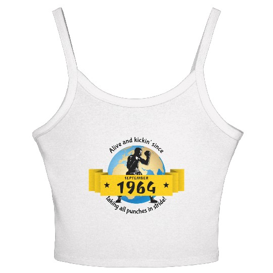 60th birthday Alive and kickin since 09/1964 Women's Spaghetti Strap Tank Top