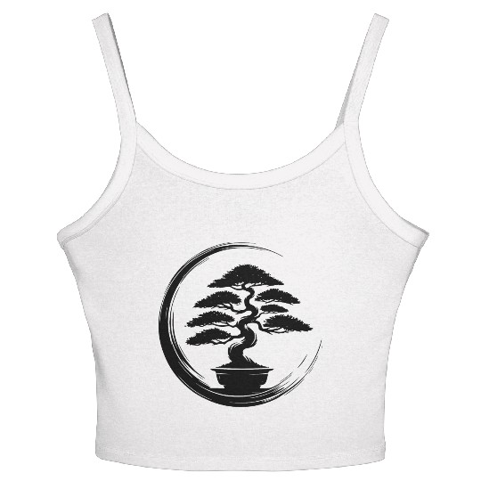 Beautiful Old Bonsai Tree At Sunrise Women's Spaghetti Strap Tank Top