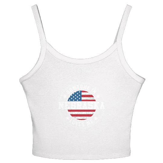 Someone In Nebraska Loves Me Women's Spaghetti Strap Tank Top