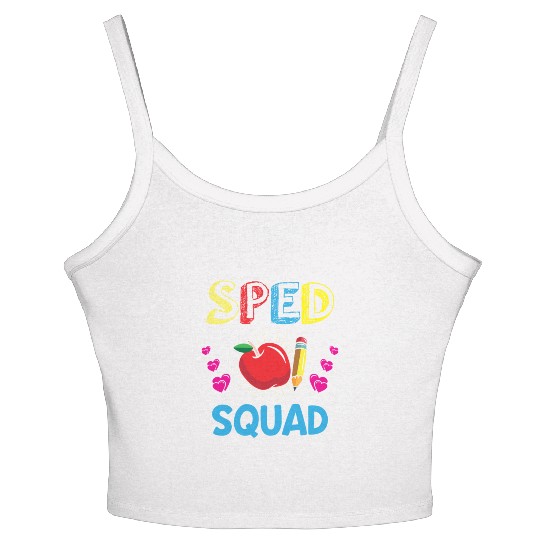 Sped Teacher special education teacher quad Women's Spaghetti Strap Tank Top