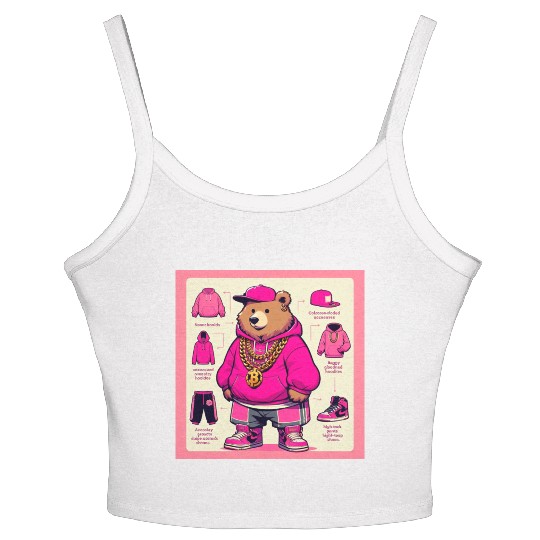 Hip Hop Bear Women's Spaghetti Strap Tank Top