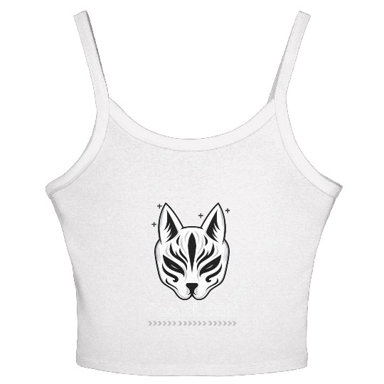 Fearless Kitsune: Embrace the Spirit of the Fox Women's Spaghetti Strap Tank Top