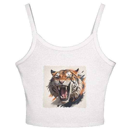 Don't Make a Roaring Tiger Angry Women's Spaghetti Strap Tank Top