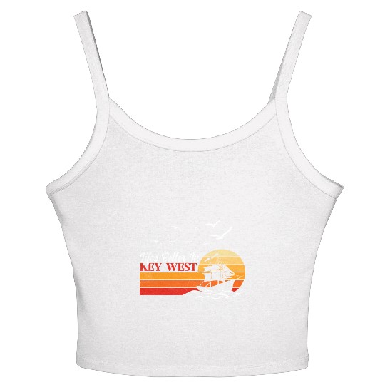 KEY-WEST FLORDIA Sailing West Keys Sailing Outfit Women's Spaghetti Strap Tank Top