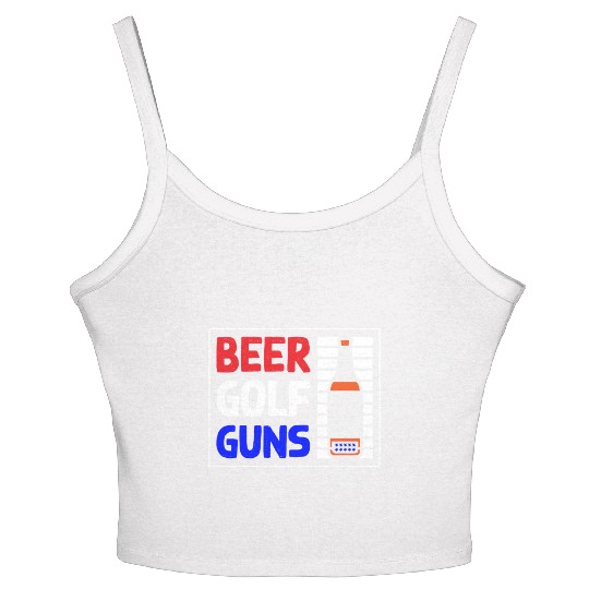 Beer Golf Guns Women's Spaghetti Strap Tank Top