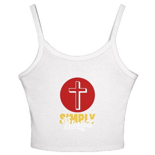Simply Blessed Love Jesus Christian Women's Spaghetti Strap Tank Top