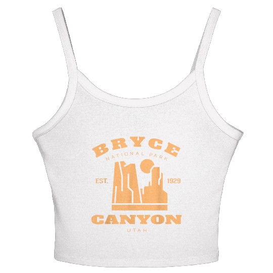 Vintage Bryce Canyon National Park Utah Hiking Cam Women's Spaghetti Strap Tank Top