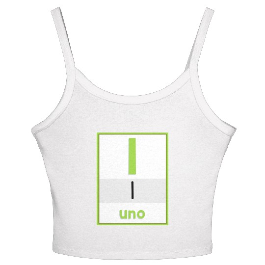 Spanish numbers Uno Women's Spaghetti Strap Tank Top