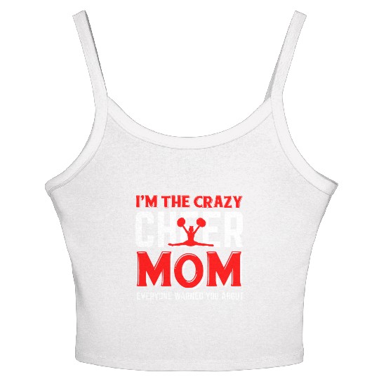 Crazy Cheer Mom Cheerleading Mommy Mother's Day Women's Spaghetti Strap Tank Top