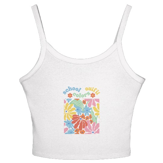 school outfit colors: Perfect Your Campus Style Women's Spaghetti Strap Tank Top