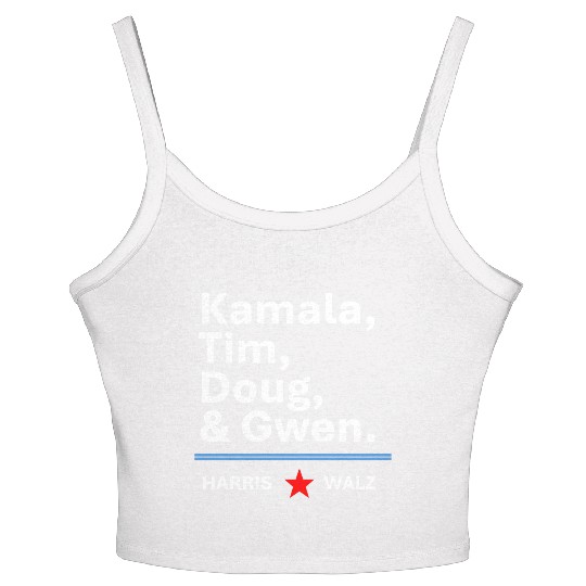 Harris & Walz | Kamala, Tim, Doug & Gwen Women's Spaghetti Strap Tank Top