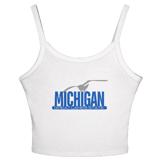 Michigan Great Lakes State Women's Spaghetti Strap Tank Top