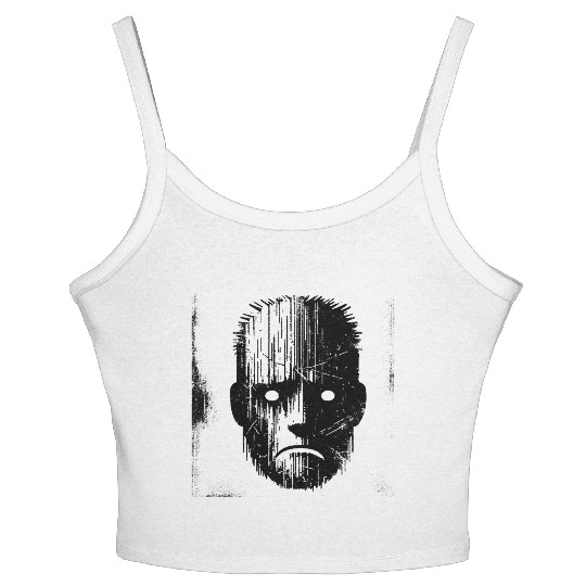 Sad Weird Face Women's Spaghetti Strap Tank Top