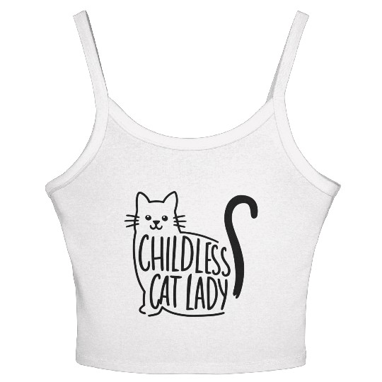 Childless Cat Lady Kamala Harris Women's Spaghetti Strap Tank Top