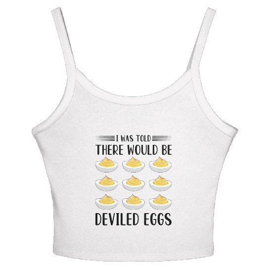Funny Deviled Eggs Designs For Deviled Egg Lover Women's Spaghetti Strap Tank Top