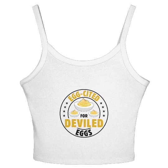 Funny Deviled Eggs Designs For Deviled Egg Lover Women's Spaghetti Strap Tank Top