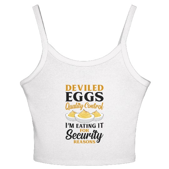 Funny Deviled Eggs Designs For Deviled Egg Lover Women's Spaghetti Strap Tank Top