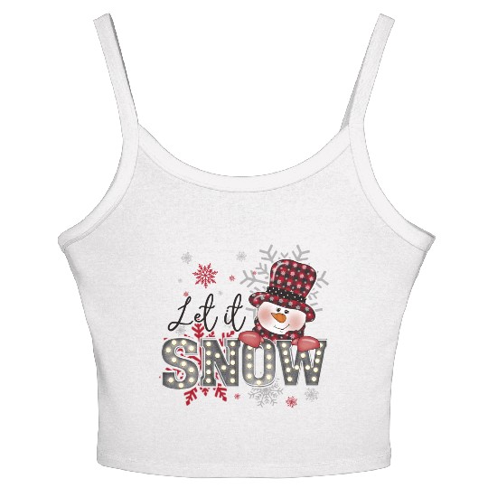 Let It Snow Christmas Snowflake Women's Spaghetti Strap Tank Top