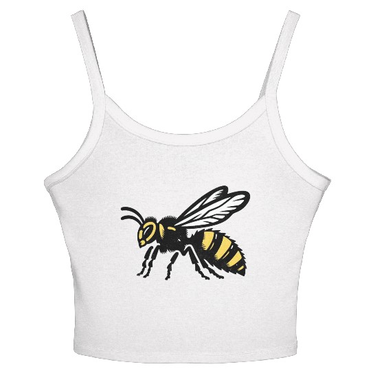 Two Color Wasp Insect Art Women's Spaghetti Strap Tank Top
