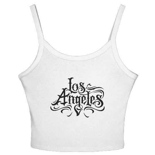 Los Angeles Chicano lettering Women's Spaghetti Strap Tank Top