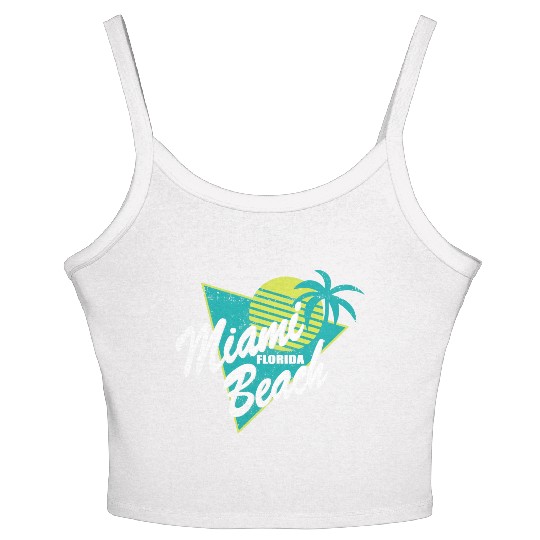 Miami Florida Beach Women's Spaghetti Strap Tank Top