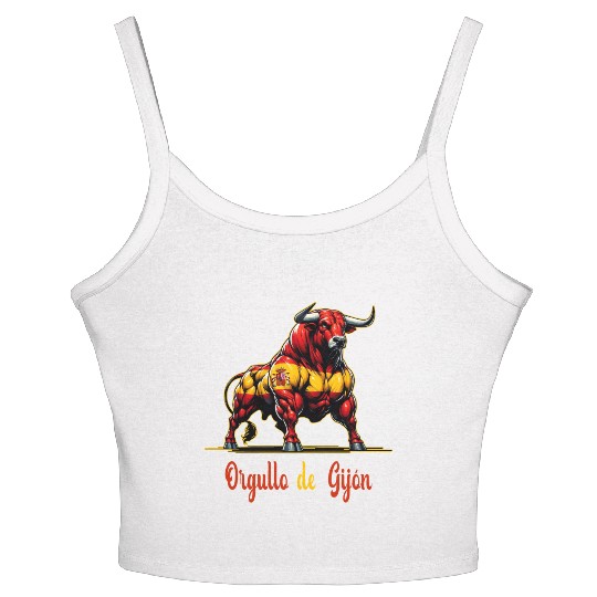 The Pride Gijón flag design Women's Spaghetti Strap Tank Top