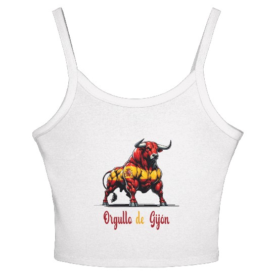 The Pride Gijón flag design Women's Spaghetti Strap Tank Top