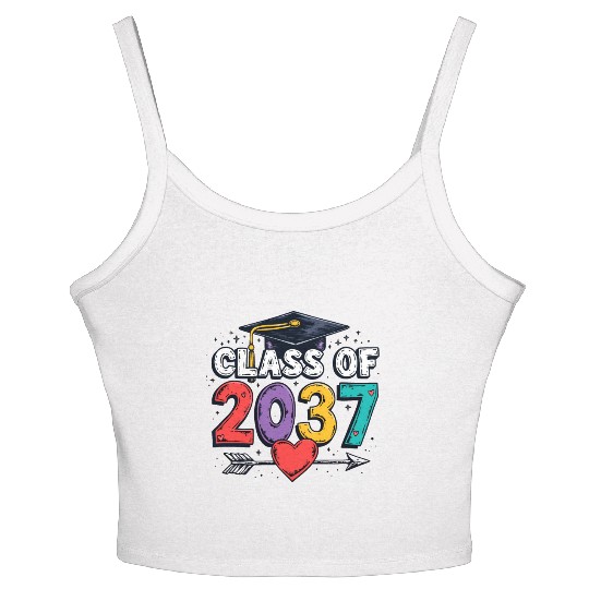 Celebrating the Class of 2037: A Colorful Future Women's Spaghetti Strap Tank Top