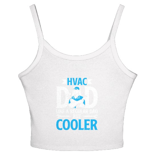 HVAC Dad But Cooler HVAC Technician Fathers Day Women's Spaghetti Strap Tank Top