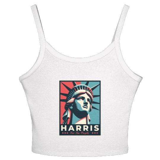 Harris 2024 statue of liberty Kamala Harris Women's Spaghetti Strap Tank Top