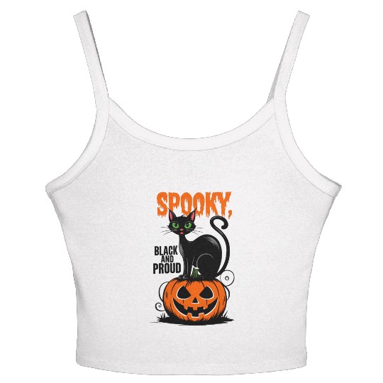 Spooky Black and Proud Women's Spaghetti Strap Tank Top