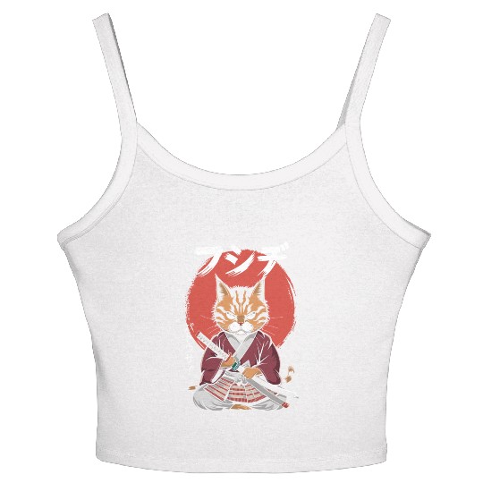 Neko Battousai Samurai Cat Classic Women's Spaghetti Strap Tank Top