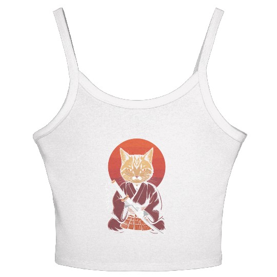 Neko Battousai Samurai Cat Classic Women's Spaghetti Strap Tank Top
