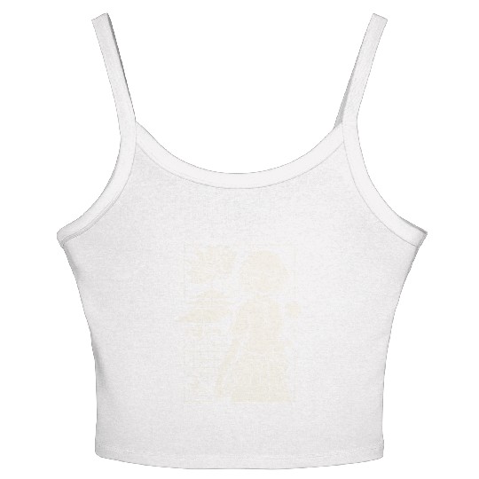Japan: Sakura Girl Cartoon Women's Spaghetti Strap Tank Top